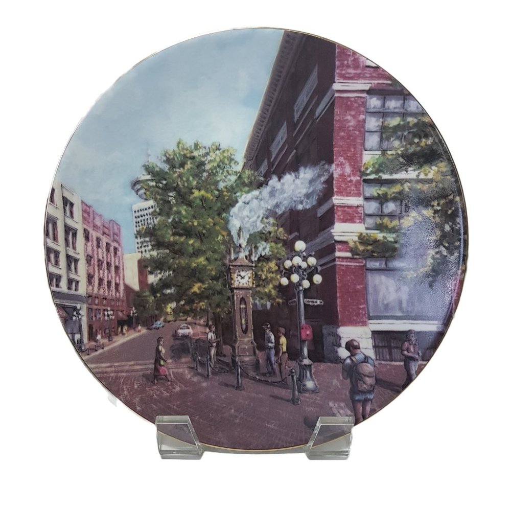Roger Witmer's Canada Limited Edition Collector Plate Summer Morning Gastown BC - Picture 1 of 7